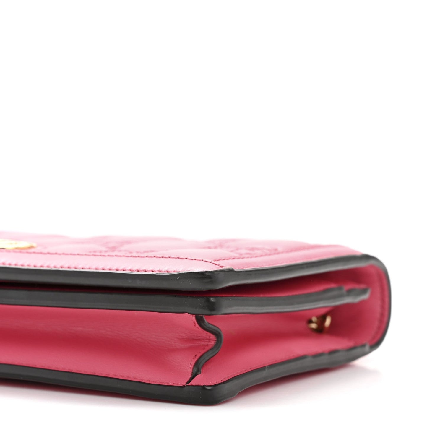 Calfskin GG Matelasse Chain Wallet Rhodamine Pink