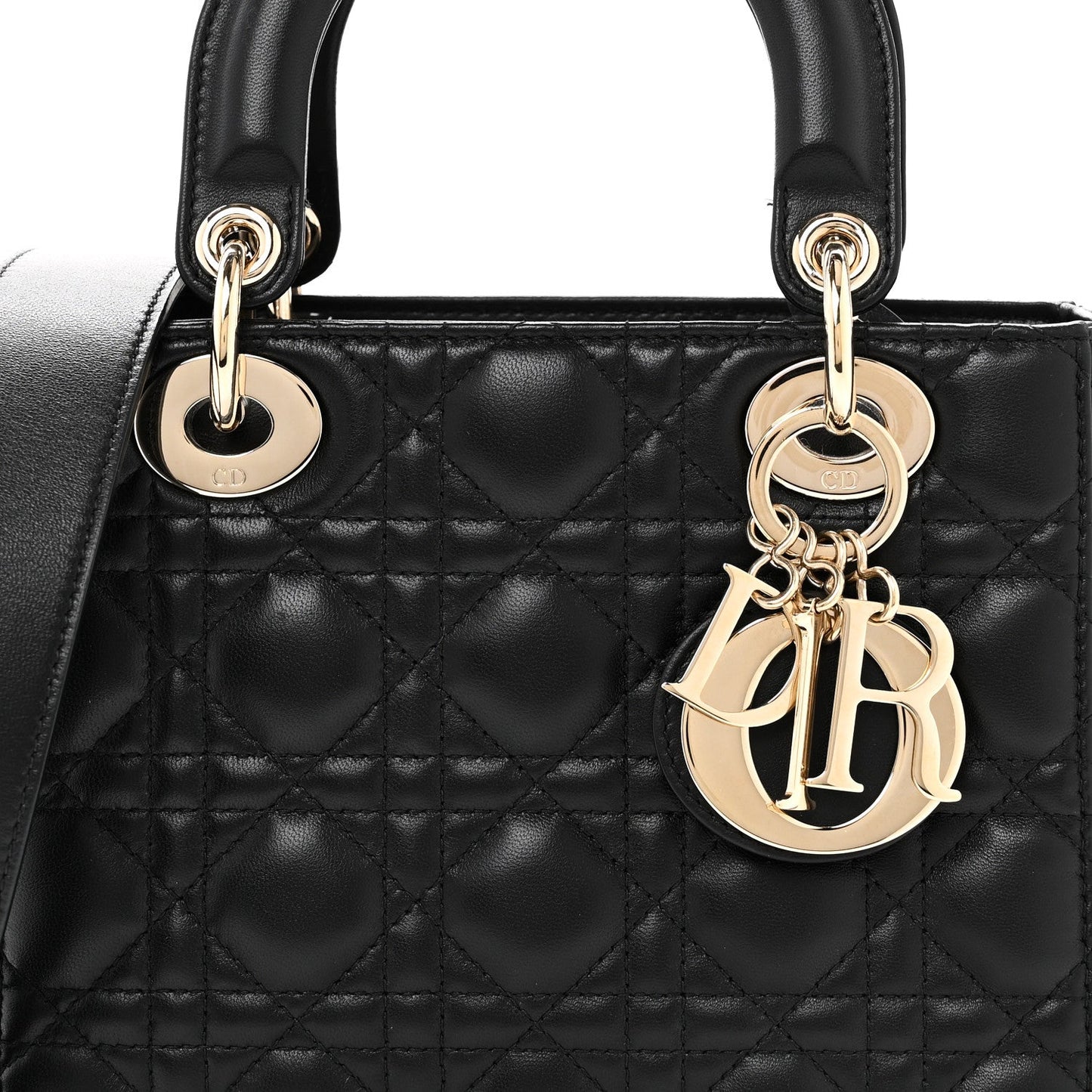 Lambskin Cannage Small My ABCDior Lady Dior Black