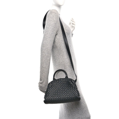 Nappa Intrecciato Small Padded The Handle Tote Black