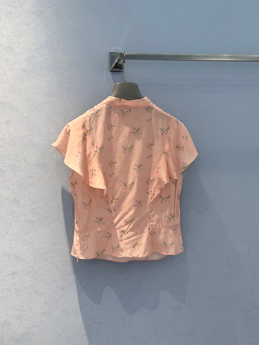 Prada 25 Floral Vest Pink Viscose and Silk