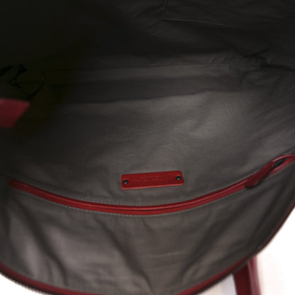 Nappa Intrecciato Medium Convertible Tote Burgundy
