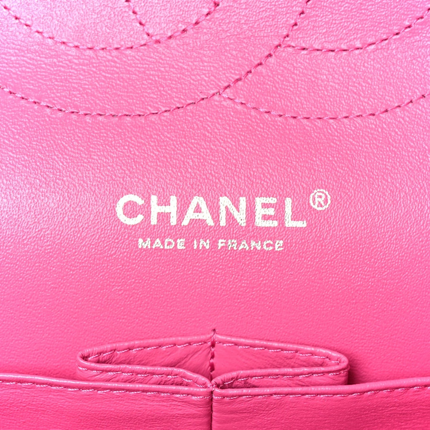 Iridescent Caviar Quilted Jumbo Double Flap Pink