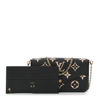 Empreinte Monogram Giant Felicie Pochette Black Beige