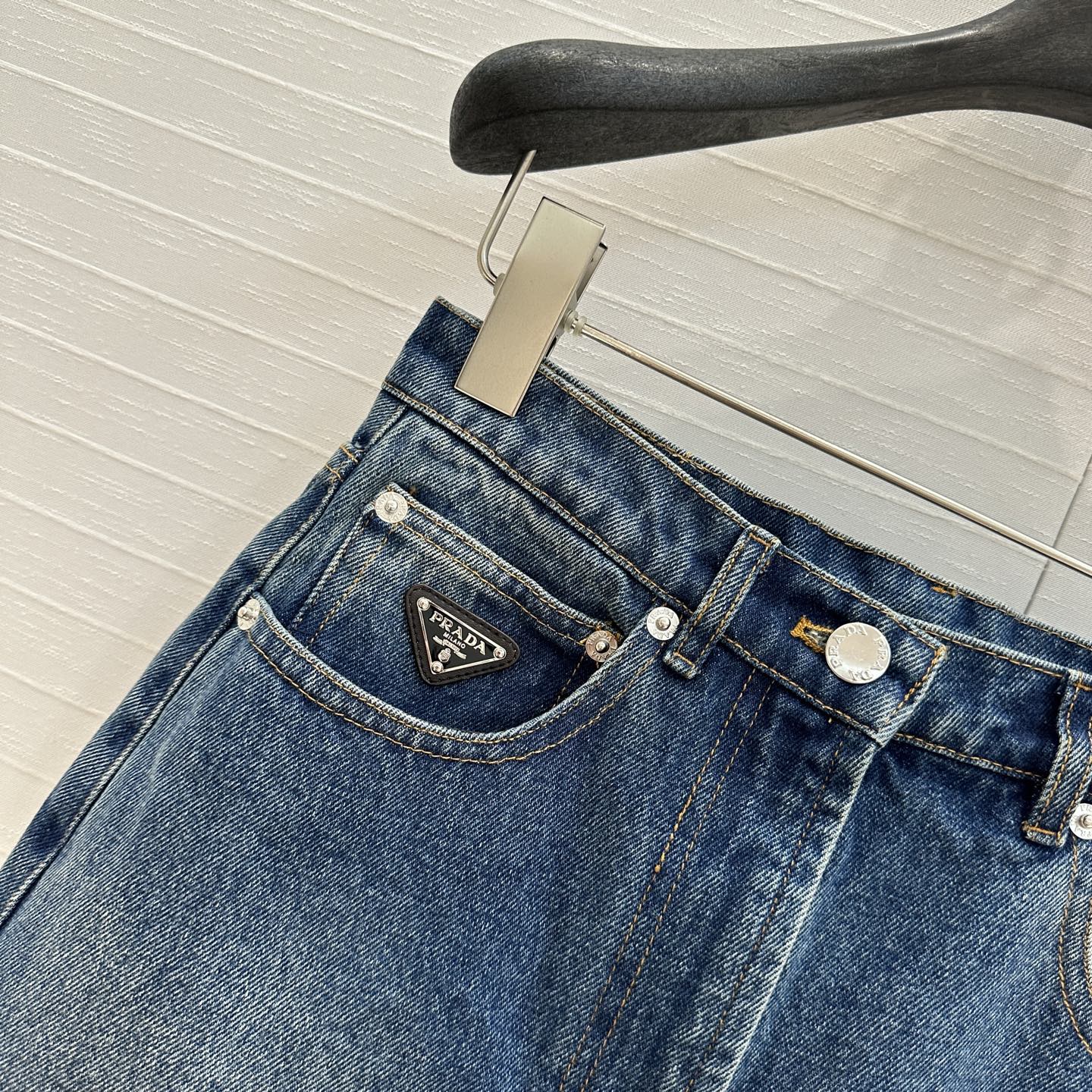 Prada 25 Denim Skirt Blue Cotton