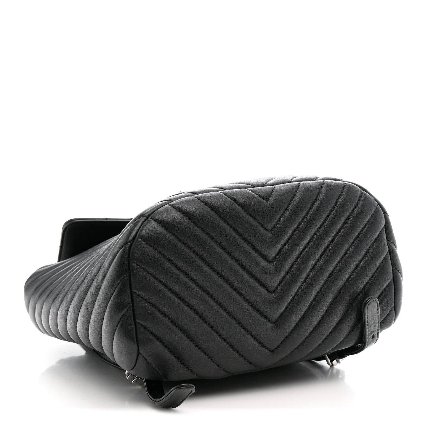 Calfskin Chevron Quilted Small Urban Spirit Backpack Black
