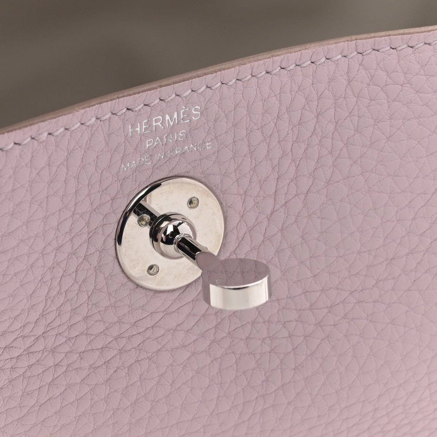 Taurillon Clemence Verso Mini Lindy 20 Mauve Pale Mushroom