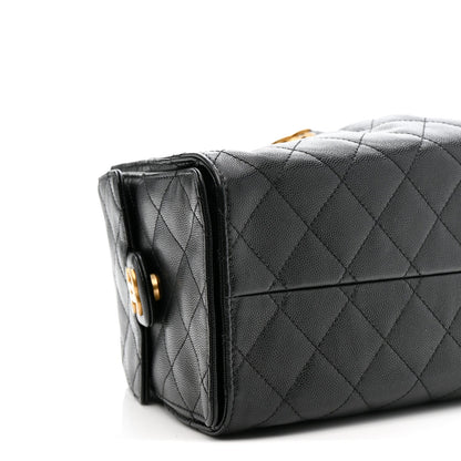 Caviar Quilted Small Chanel 25 Handbag Black
