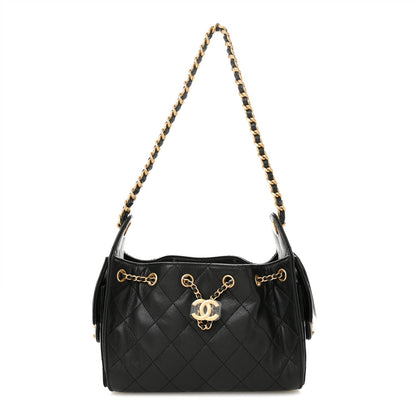 Caviar Quilted Mini Chanel 25 Handbag Black