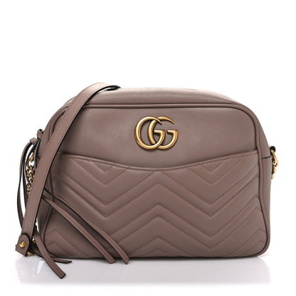 Calfskin Matelasse Medium GG Marmont Chain Shoulder Bag Porcelain Rose