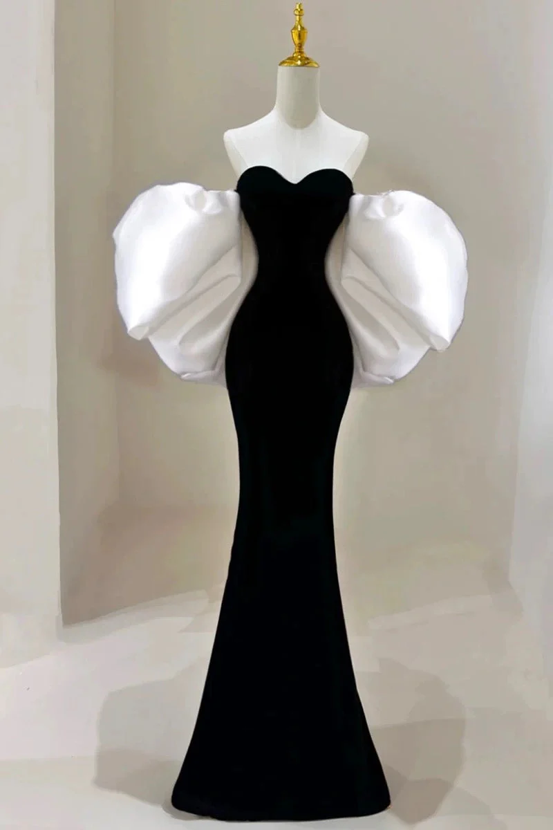 Sheath Off The Shoulder Black Velvet Evening Dress Prom Dresses Birthday Outfits  cg26197