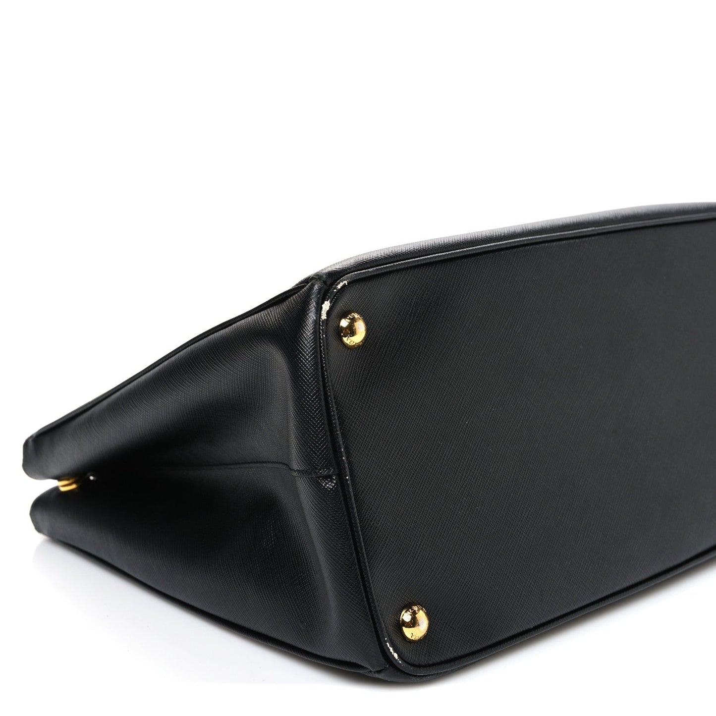 Saffiano Large Galleria Double Zip Tote Black