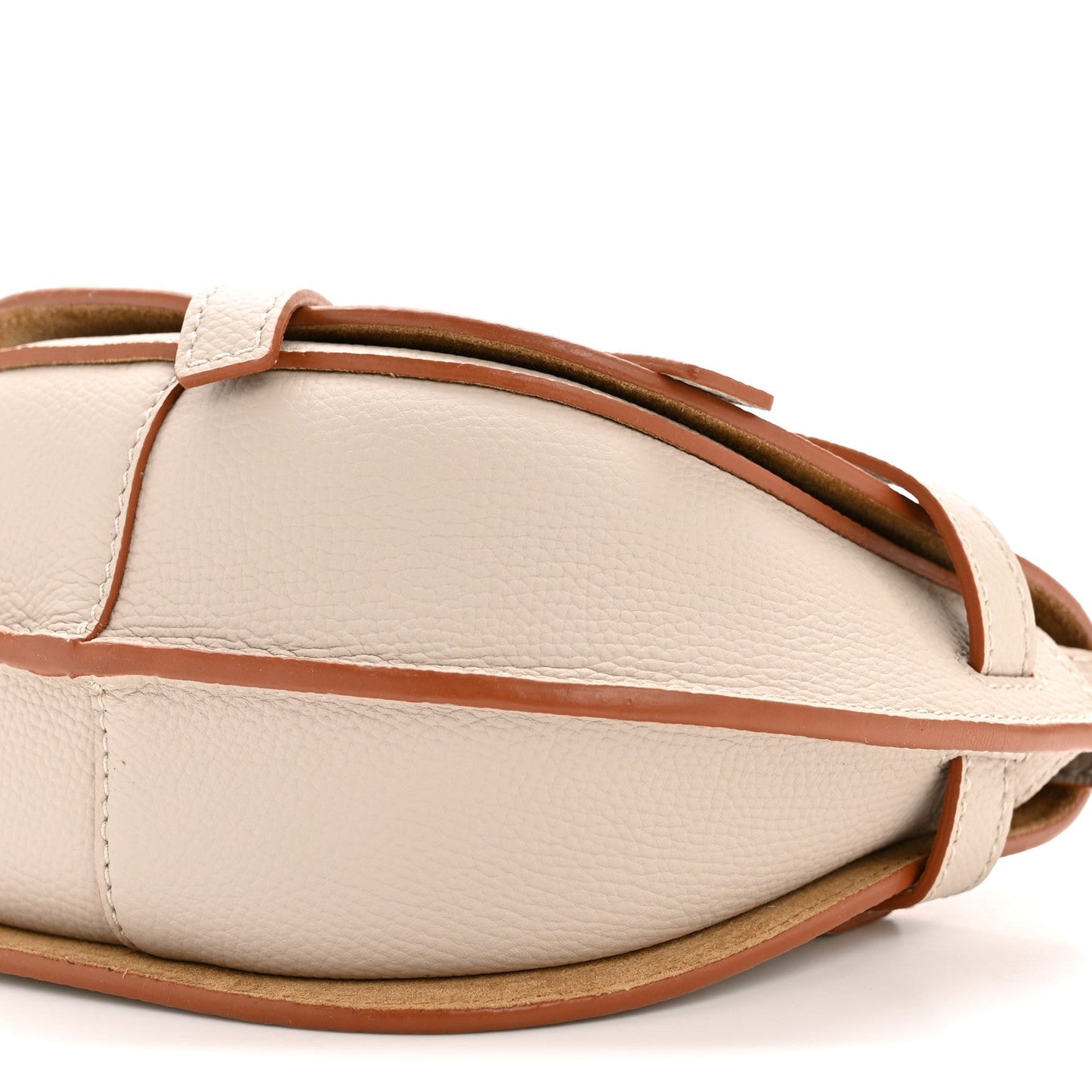Grained Calfskin Mini Gate Dual Bag Light Ghost