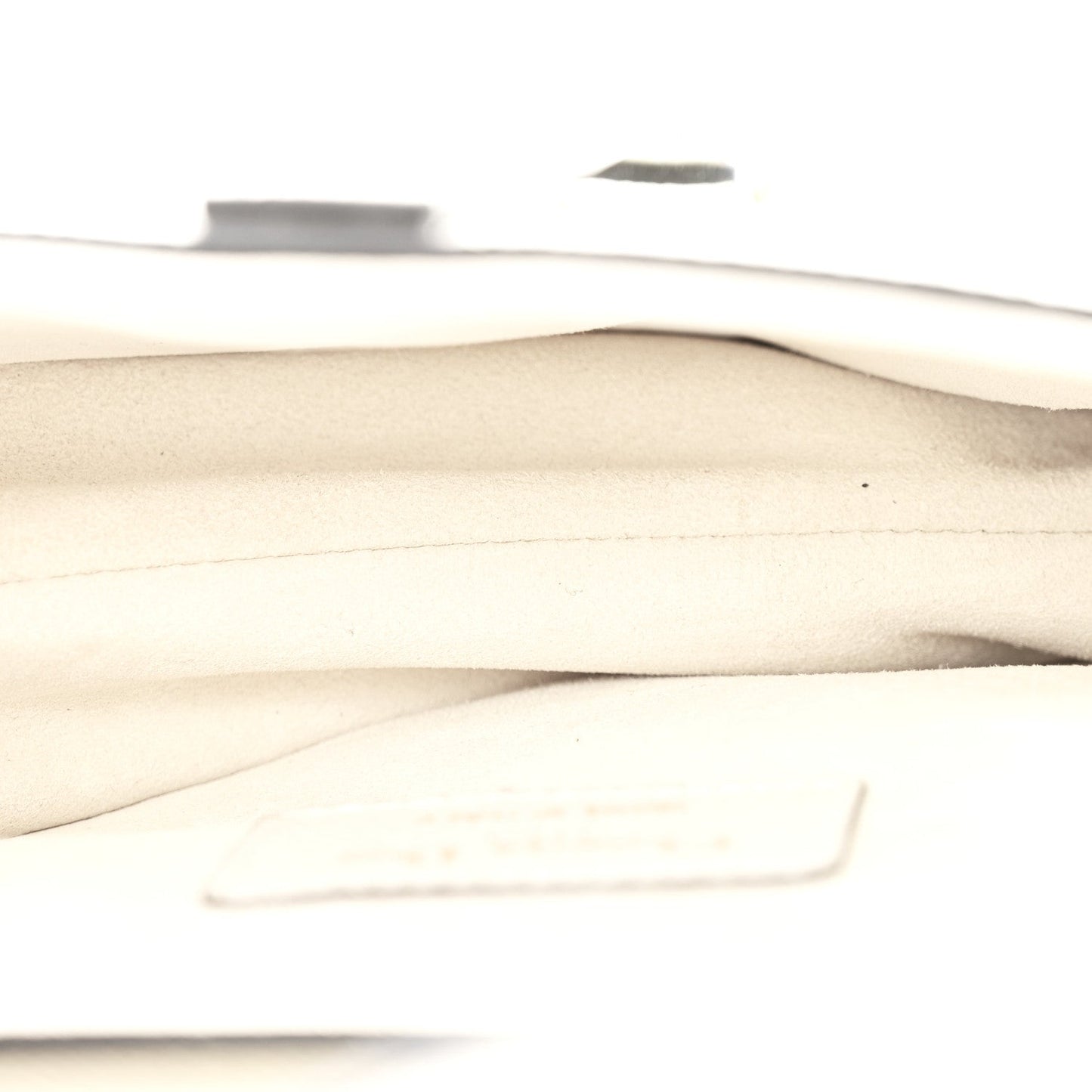 Grained Calfskin Mini Saddle Bag With Strap White