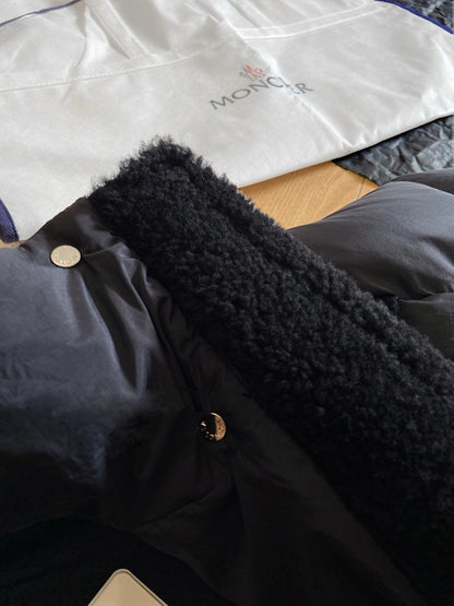 Moncler 2025 Shearling-trimmed Jacket Down Fur