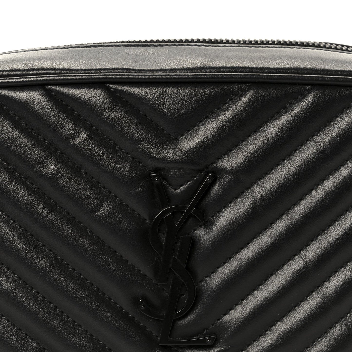 Calfskin Matelasse Monogram Monochrome Lou Camera Bag Black