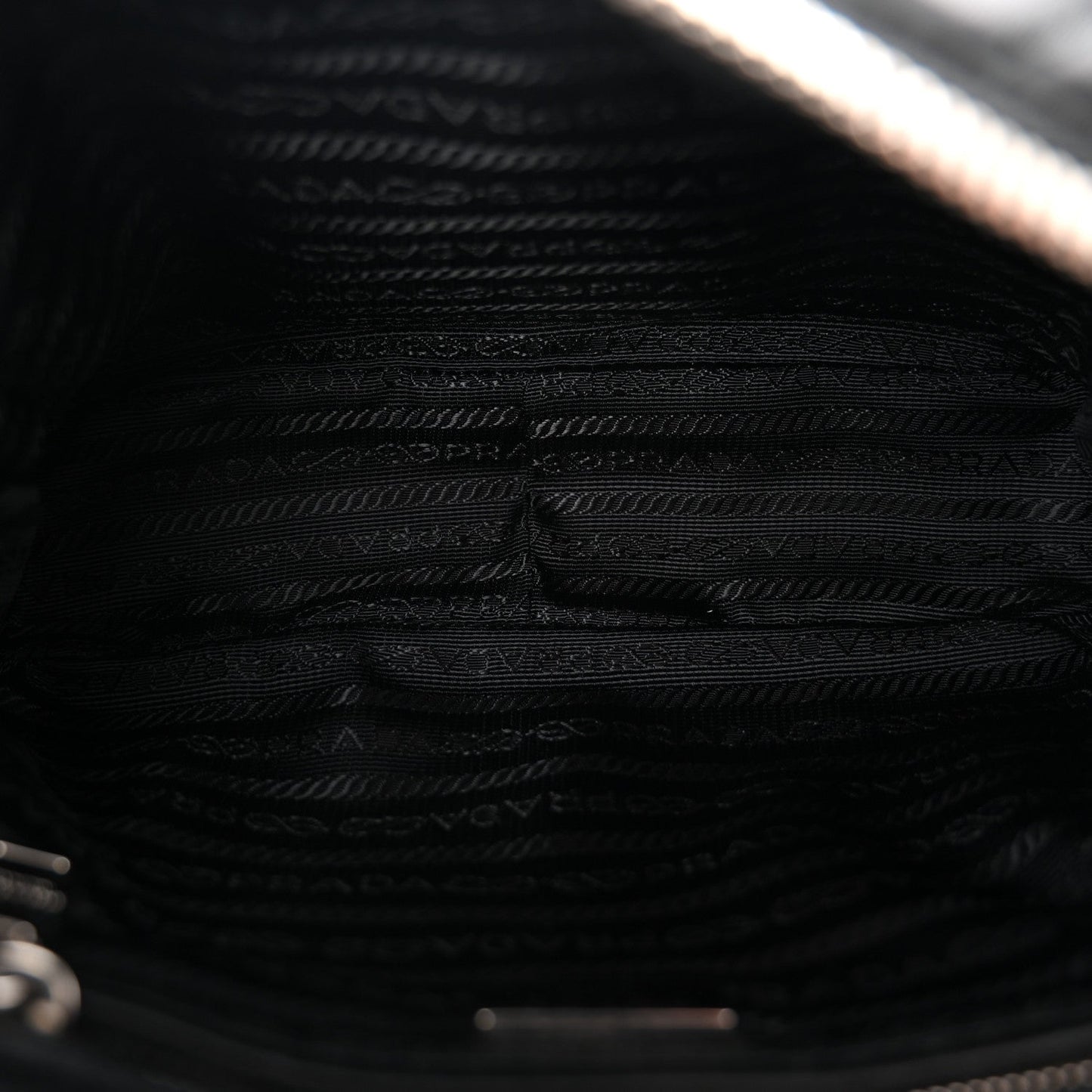 Nylon Tessuto Impuntu Quilted Bandoliera Crossbody Bag Black