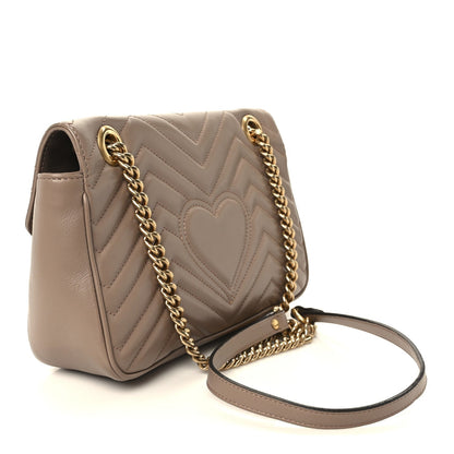 Calfskin Matelasse Small GG Marmont Shoulder Bag Porcelain Rose