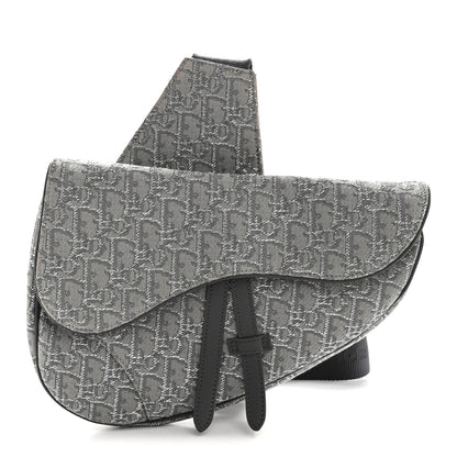 Oblique Mens Saddle Bag Grey