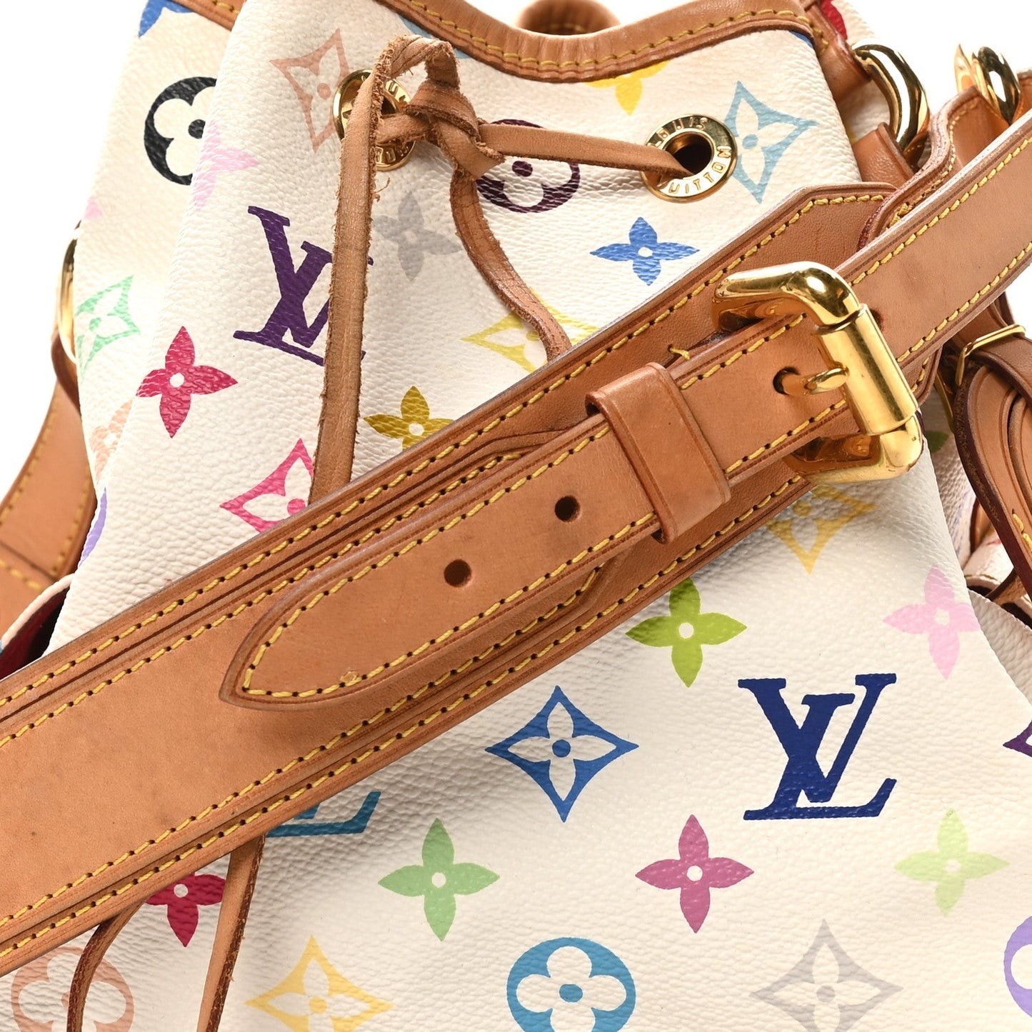 Monogram Multicolor Petit Noe White