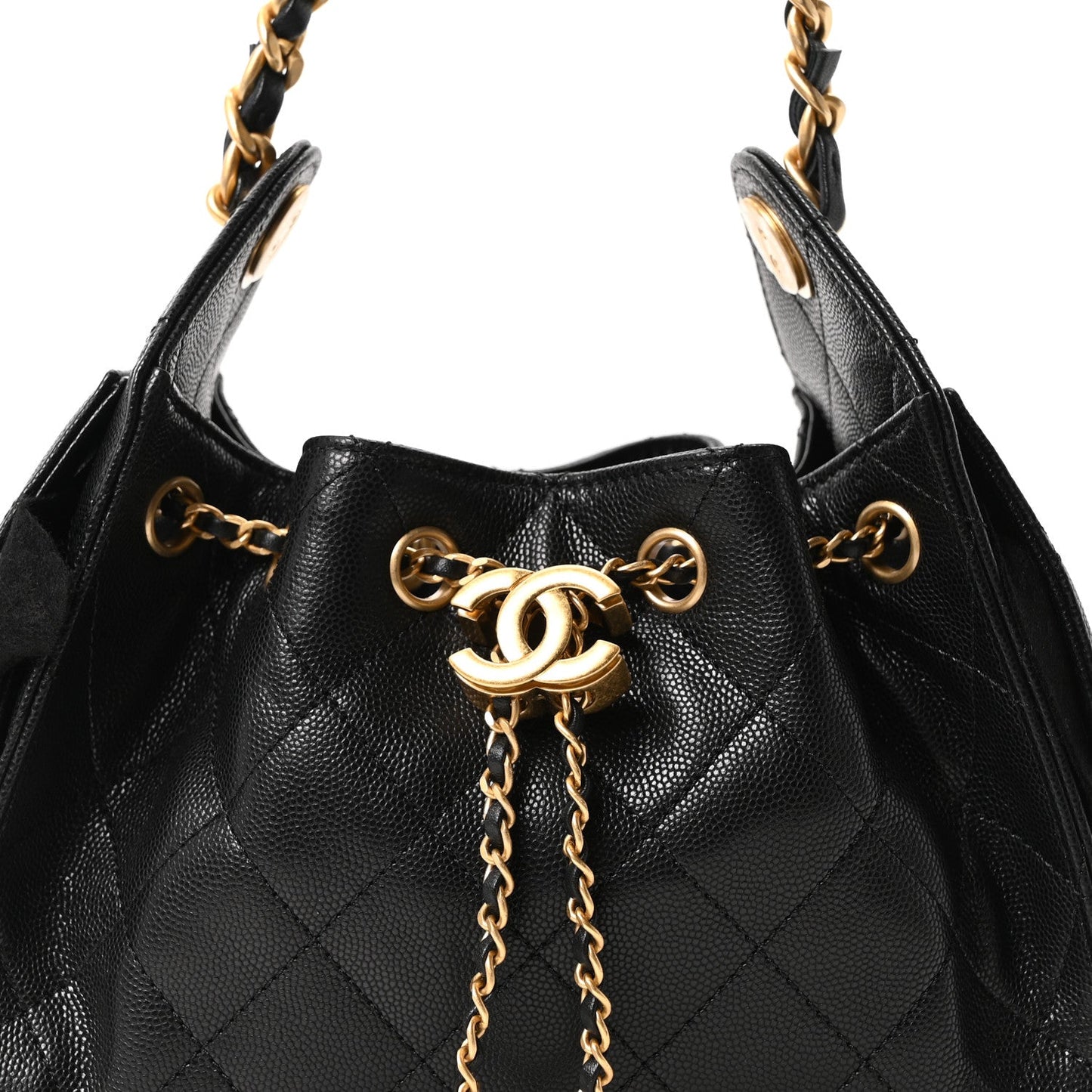 Caviar Quilted Mini Chanel 25 Handbag Black