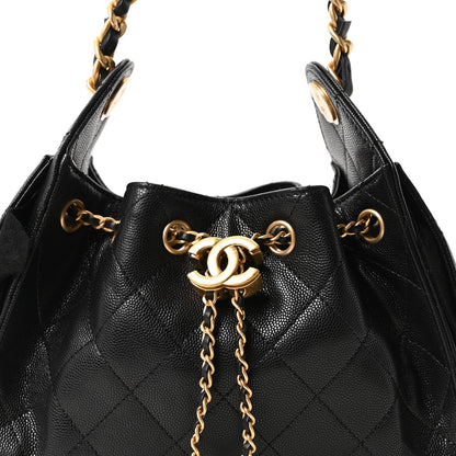 Caviar Quilted Mini Chanel 25 Handbag Black