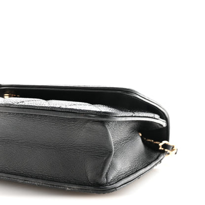 Caviar Quilted CC Filigree Wallet On Chain WOC Black
