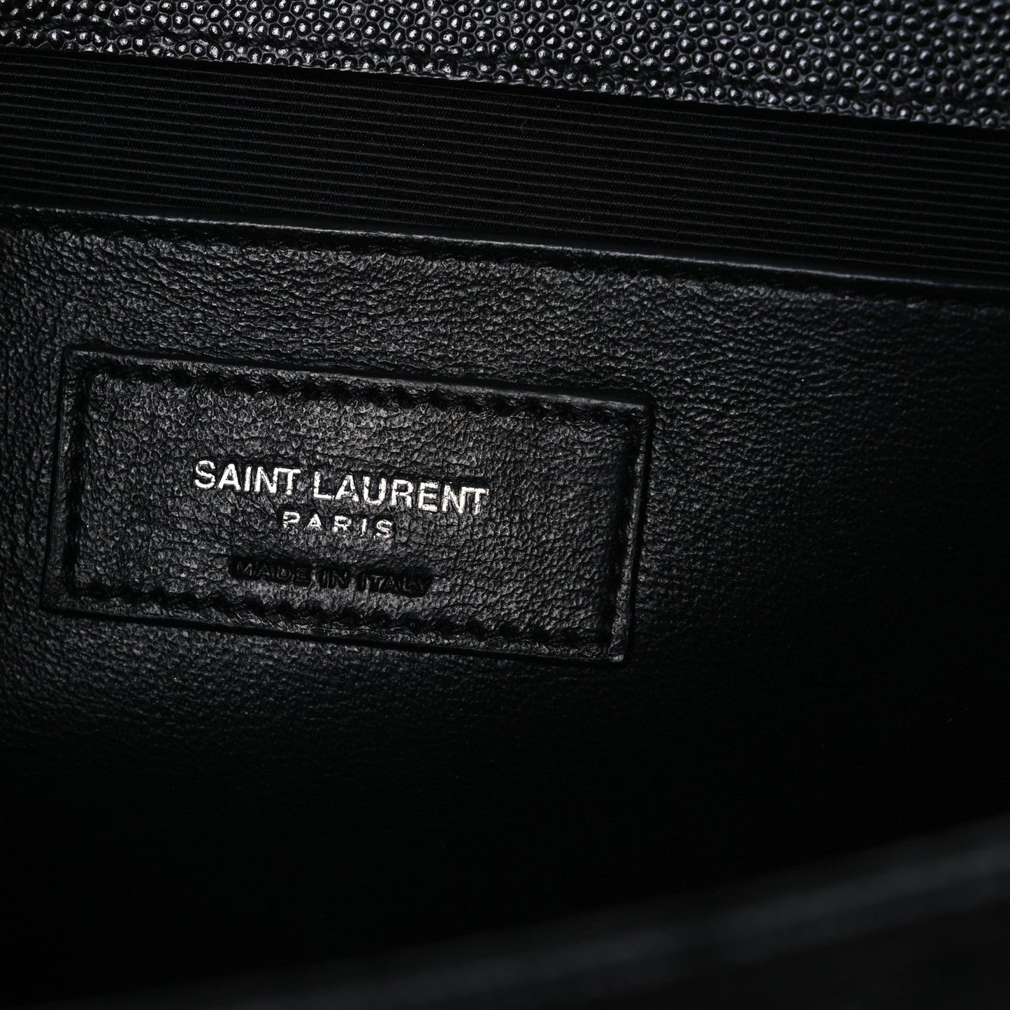 Grain De Poudre Textured Mixed Matelasse Triquilt Medium Monogram Satchel Black