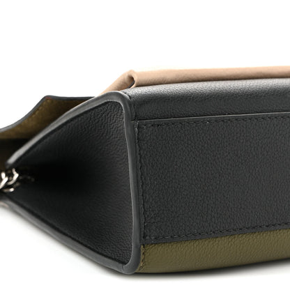 Soft Calfskin Mylockme Chain Bag BB Smokey Brown Green