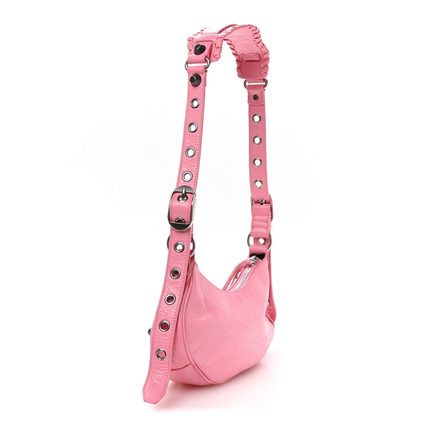 Agneau Arena Le Cagole Shoulder Bag XS Candy Pink