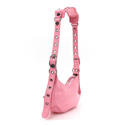 Agneau Arena Le Cagole Shoulder Bag XS Candy Pink