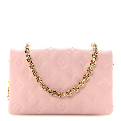 Lambskin Embossed Monogram Pochette Coussin Rose