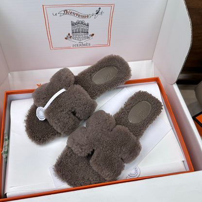 HM Oran Sandal Taupe Wool 598205
