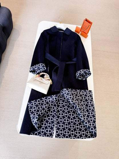 HERMES 25S BELTED CASHMERE PEACOAT 269