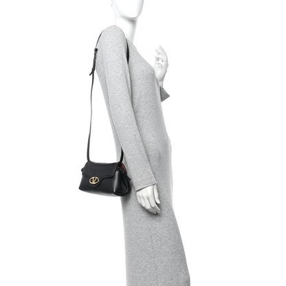 Lambskin Vlogo Mini Crossbody Bag Black