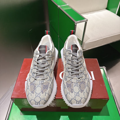 Gucci Rhyton Sneakers Beige and Ebony Supreme Canvas 507554