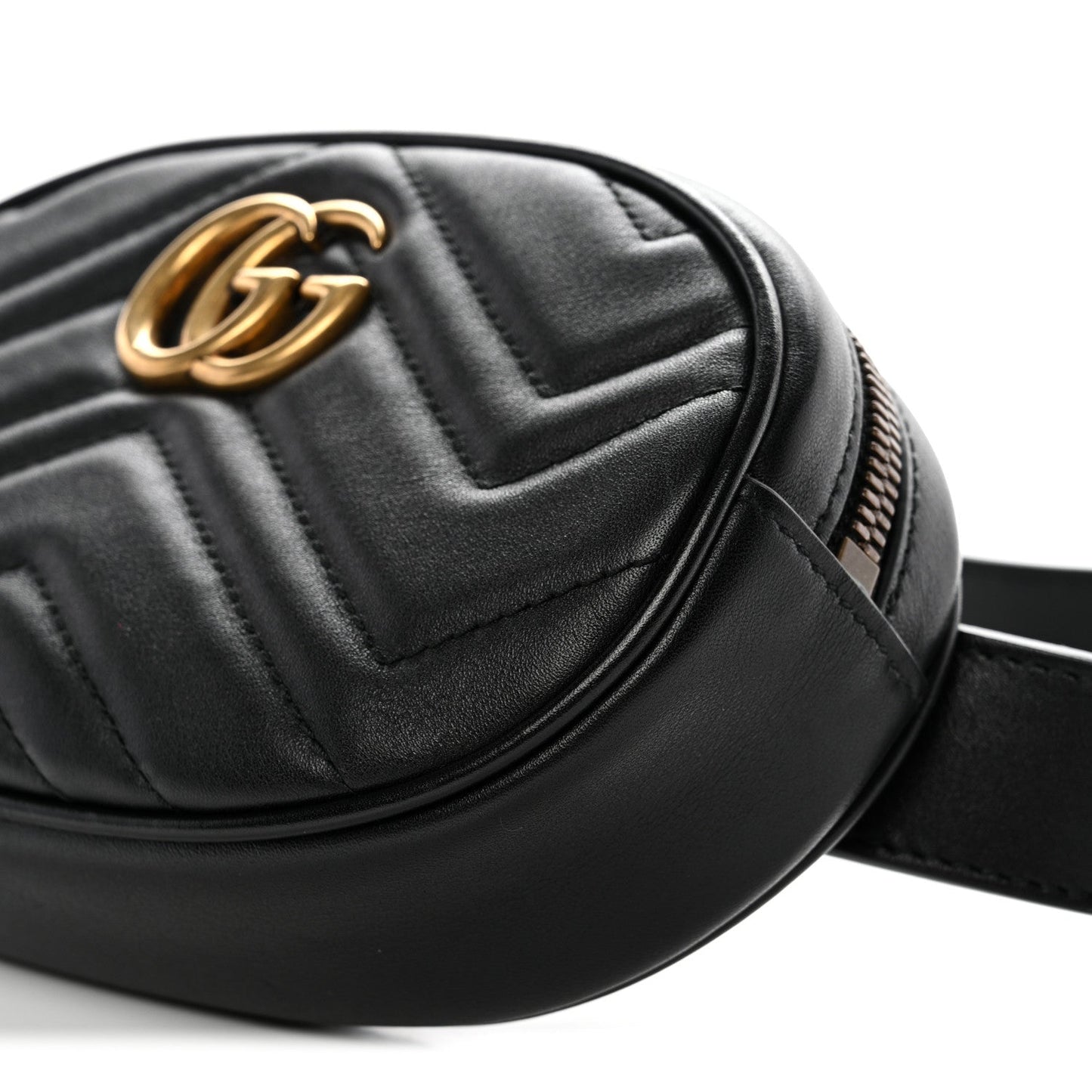 Calfskin Matelasse GG Marmont Belt Bag 95 38 Black