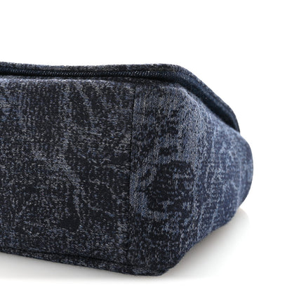 Denim Brocart Print Medium Caro Bag Blue