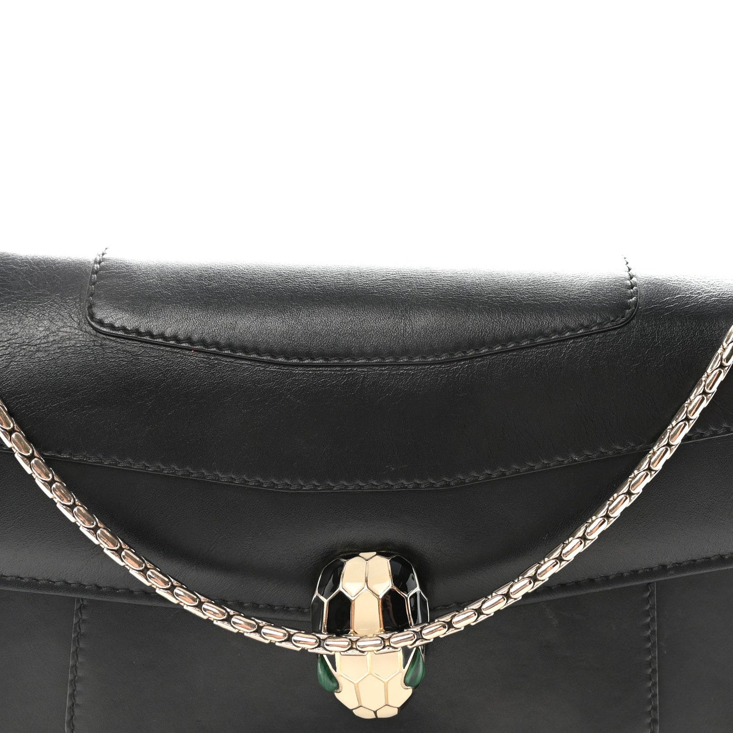 Calfskin Serpenti Forever Crossbody Bag Black