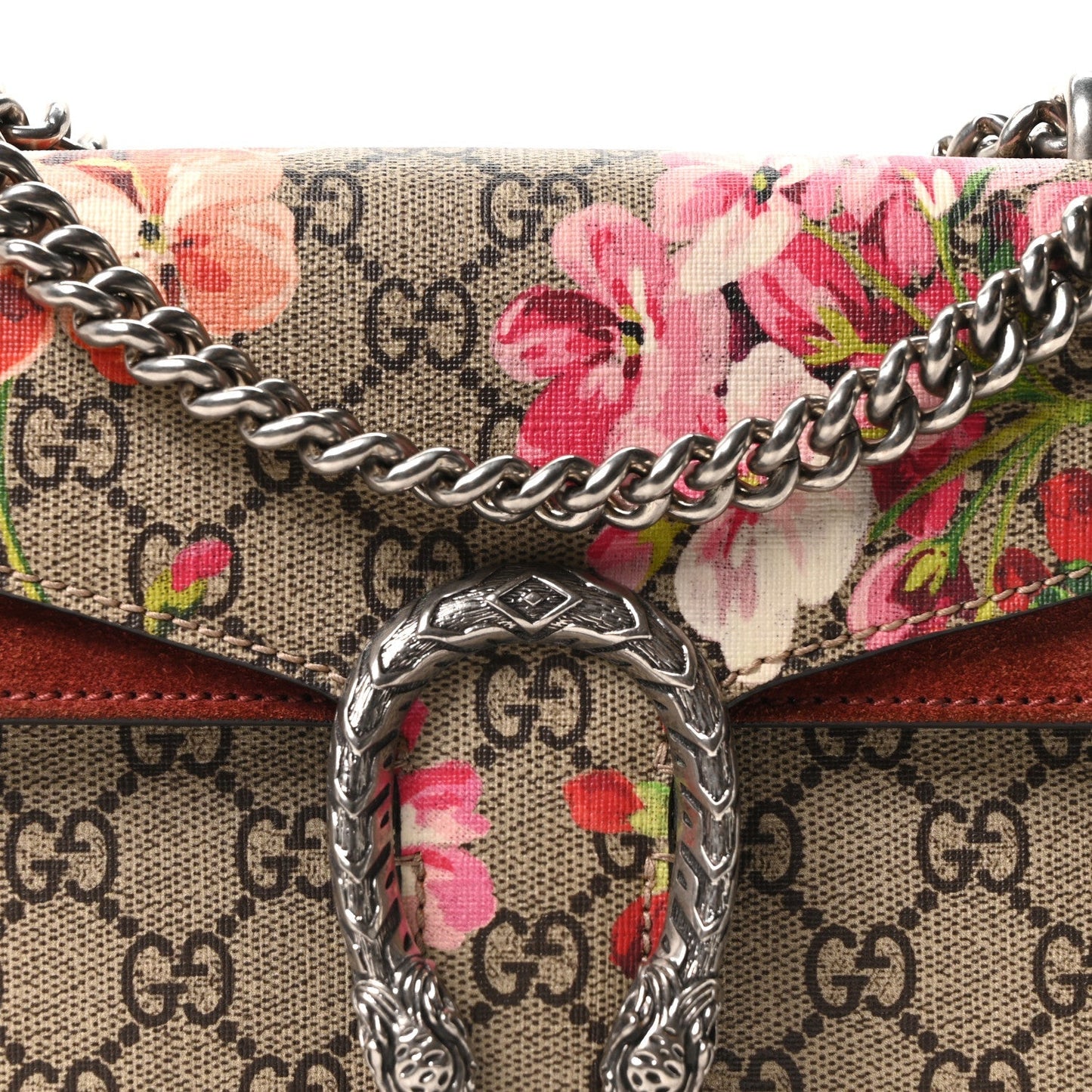 GG Supreme Monogram Blooms Mini Dionysus Shoulder Bag Beige Multicolor Dry Rose