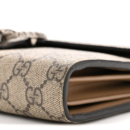 GG Supreme Monogram Mini Dionysus Chain Wallet Beige Taupe