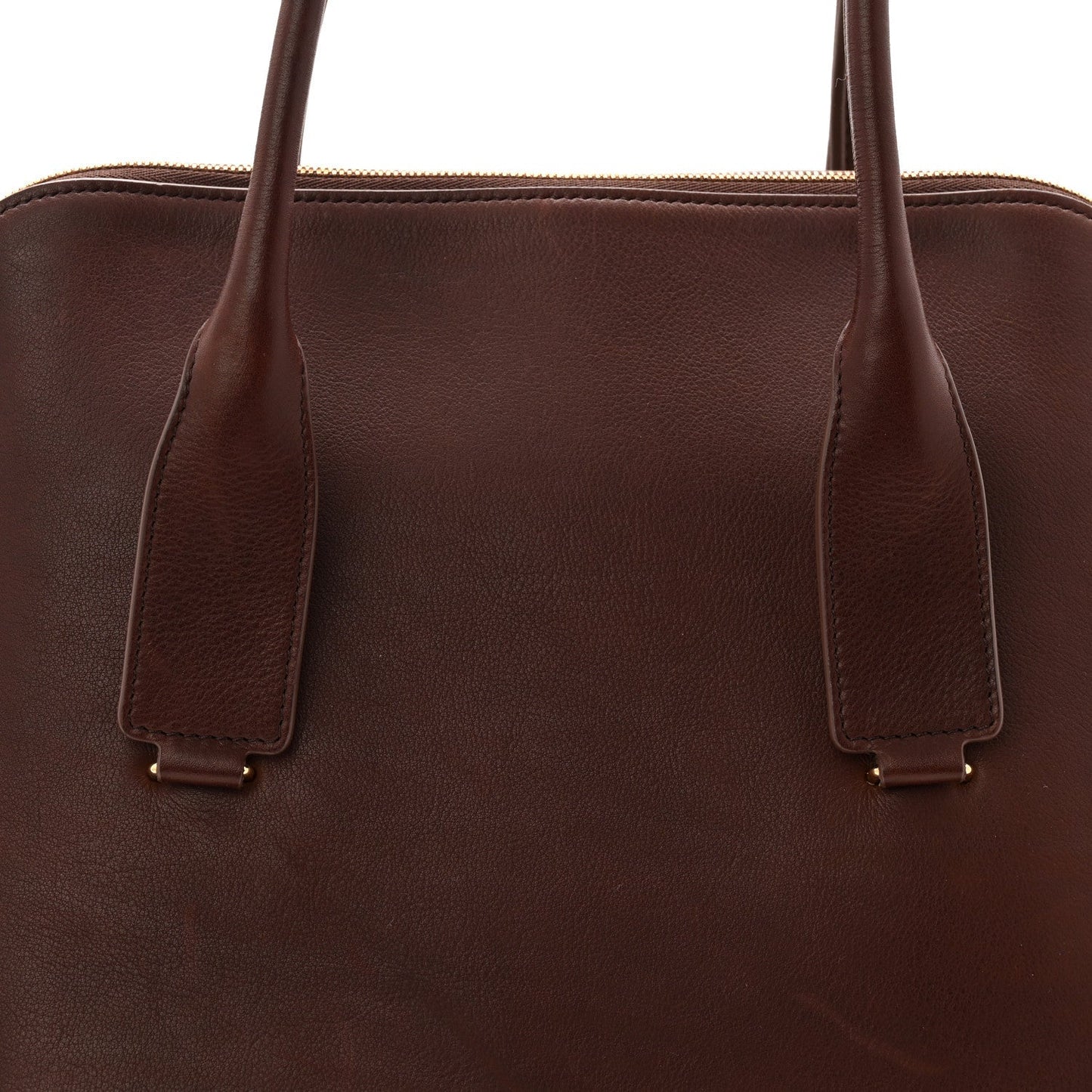Polished Saddle Calfskin Large Devon Bag Burgundy