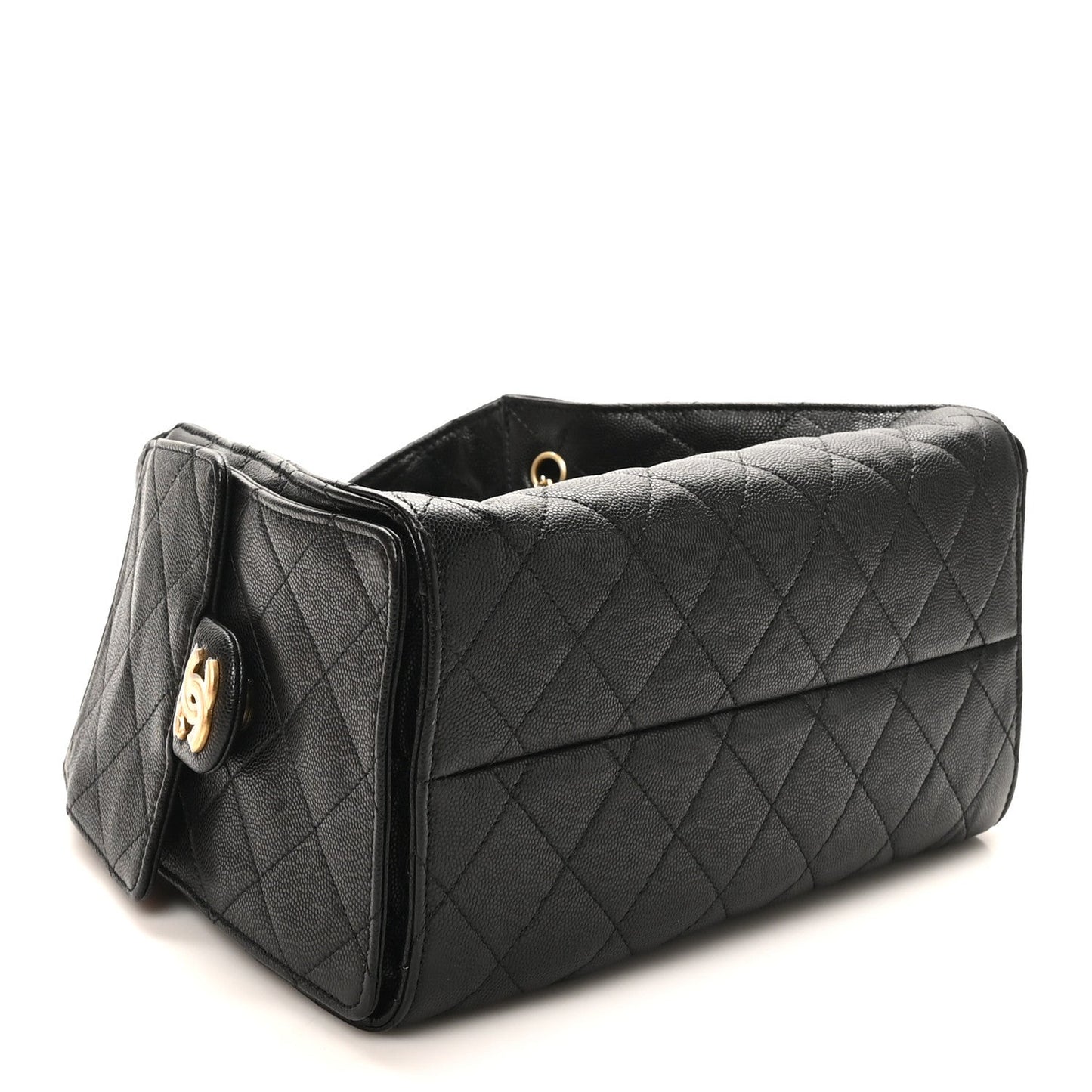 Caviar Quilted Small Chanel 25 Handbag Black