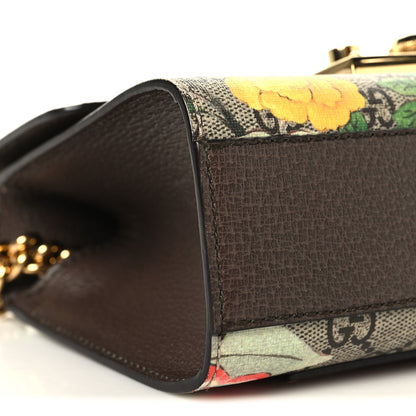 GG Supreme Monogram Tian Small Padlock Shoulder Bag Beige Multicolor New Acero