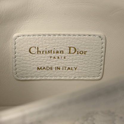 Calfskin Heart Cannage Dioramour Micro Bag Latte
