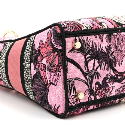 Toile de Jouy Voyage Embroidered Medium Lady D-Lite Fuchsia Multicolor