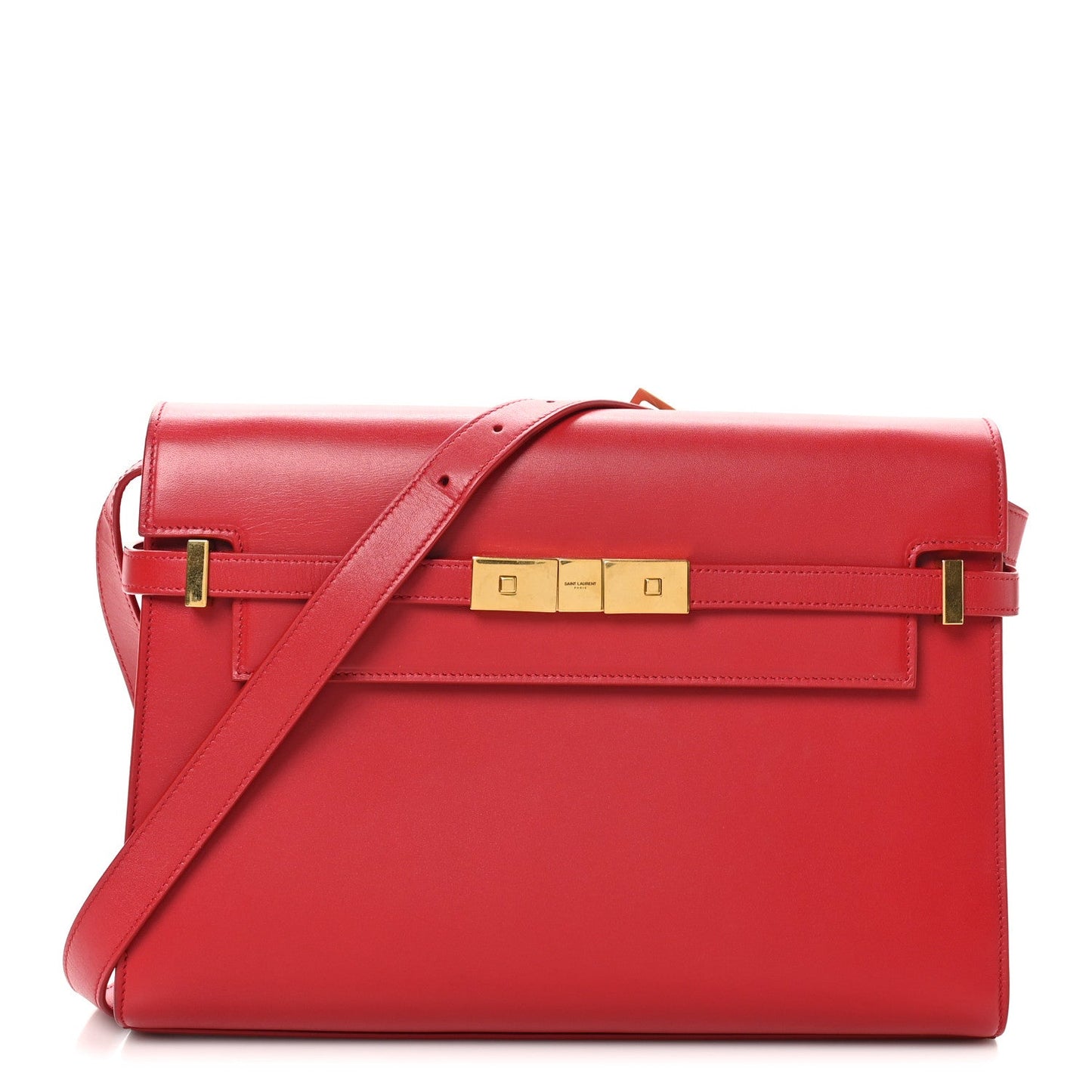 Smooth Calfskin Manhattan Shoulder Bag Rouge Eros