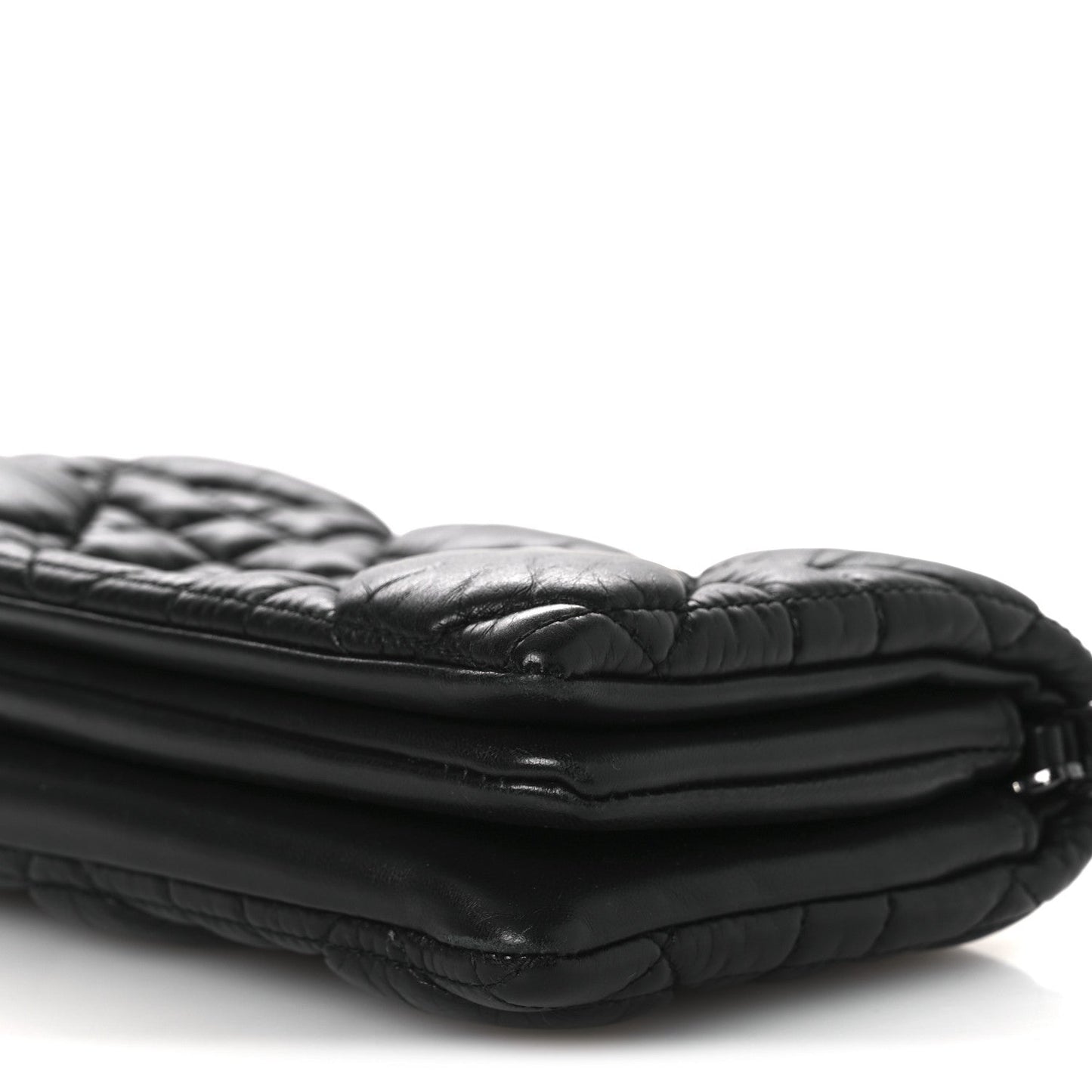 Calfskin Macrocannage Mini Caro Bag Black