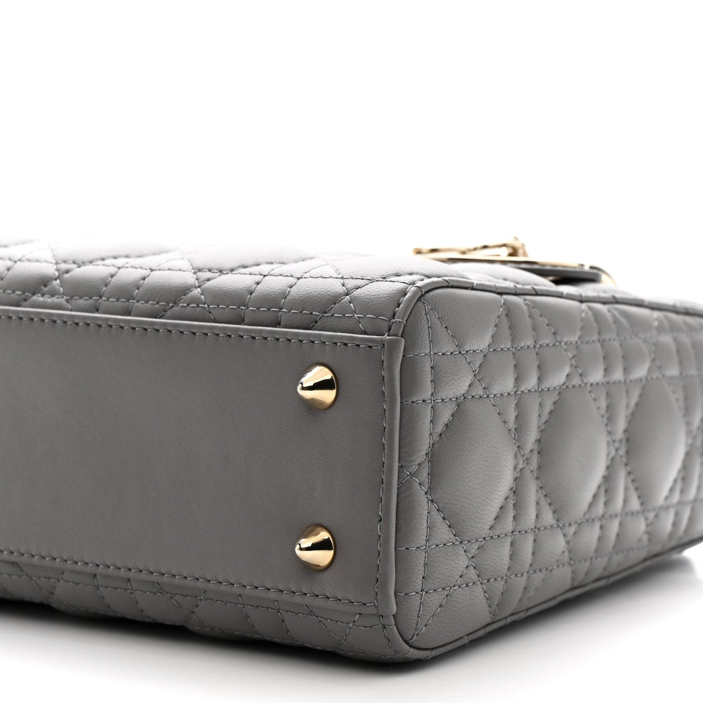 Lambskin Cannage Small My ABCDior Lady Dior Grey