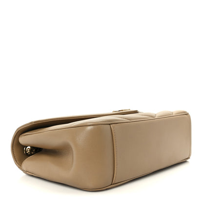 Lambskin Chevron Quilted Medium LouLou Natural Tan