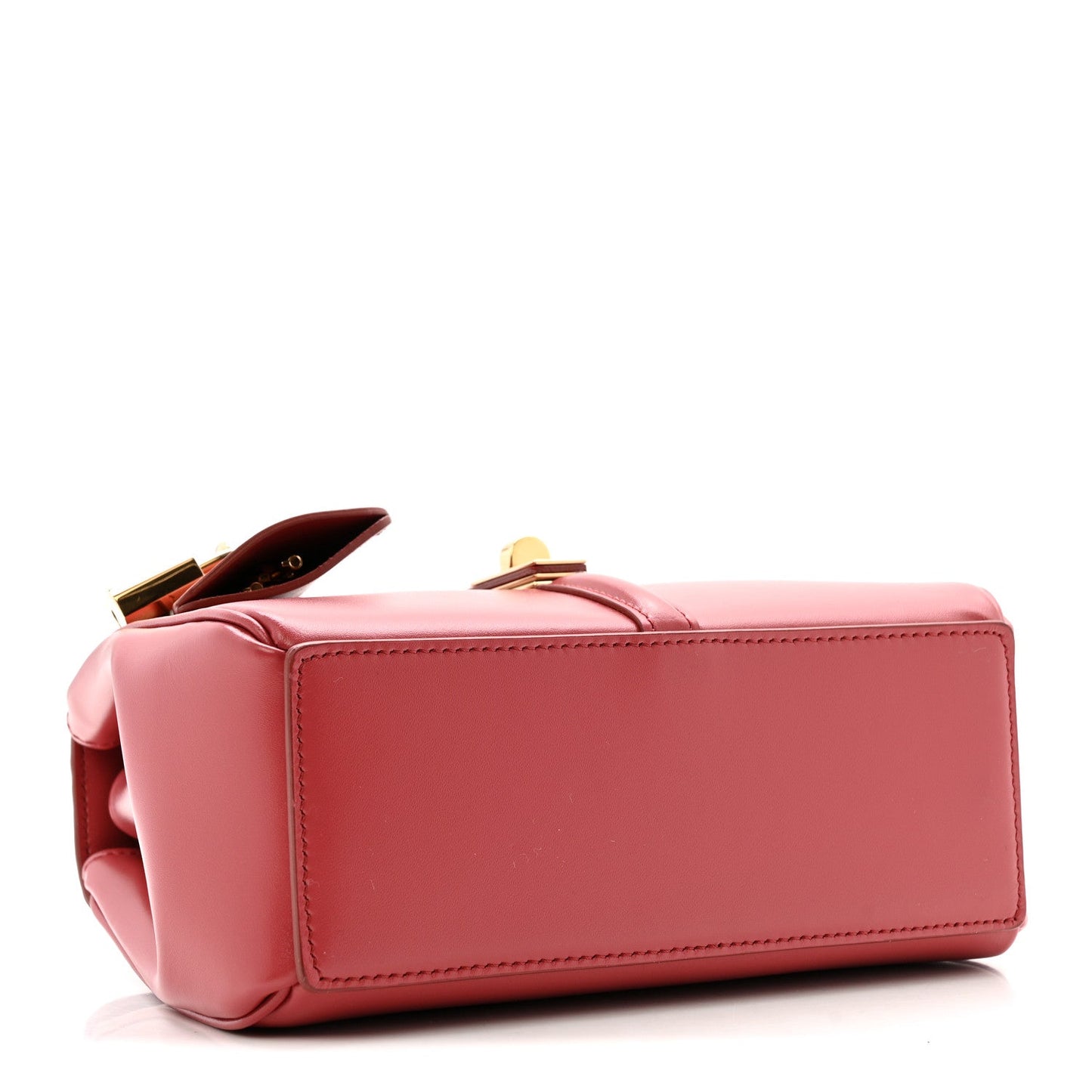 Satinated Calfskin Mini 16 Top Handle Bag Raspberry